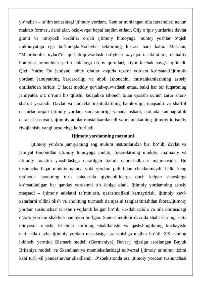 Ijtimoiy yordam va uning turlari 3