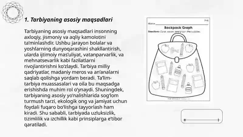 Tarbiya faoliyatining maqsadlari 3