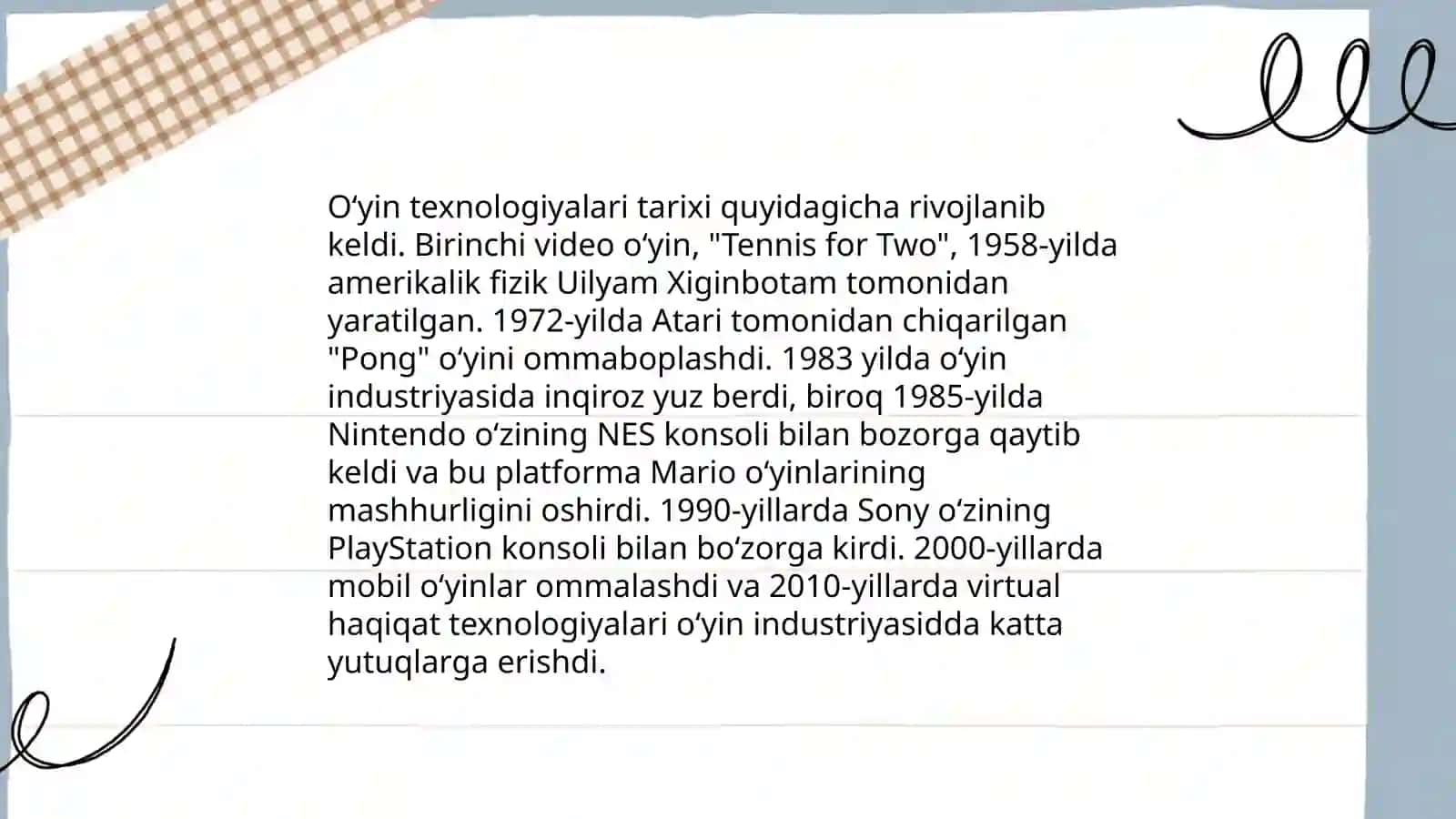 O'yin texnologiyalari tarixi 3