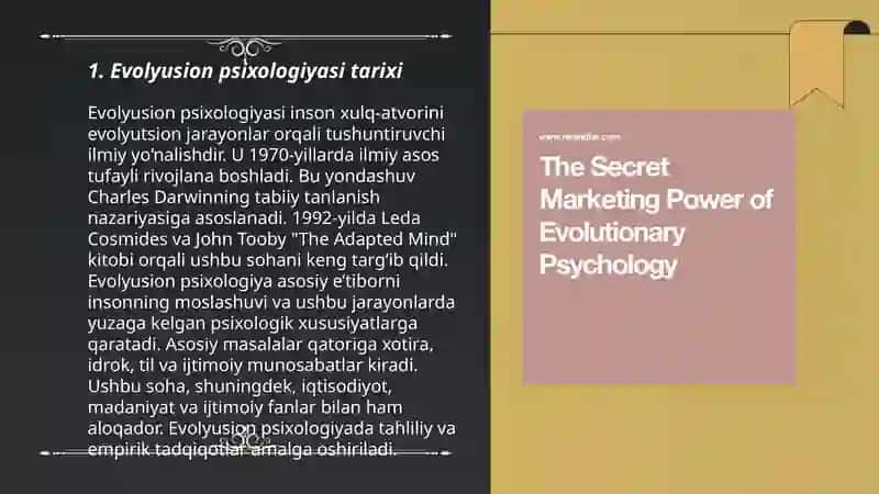 Evolyusion psixologiyaga kirish 3