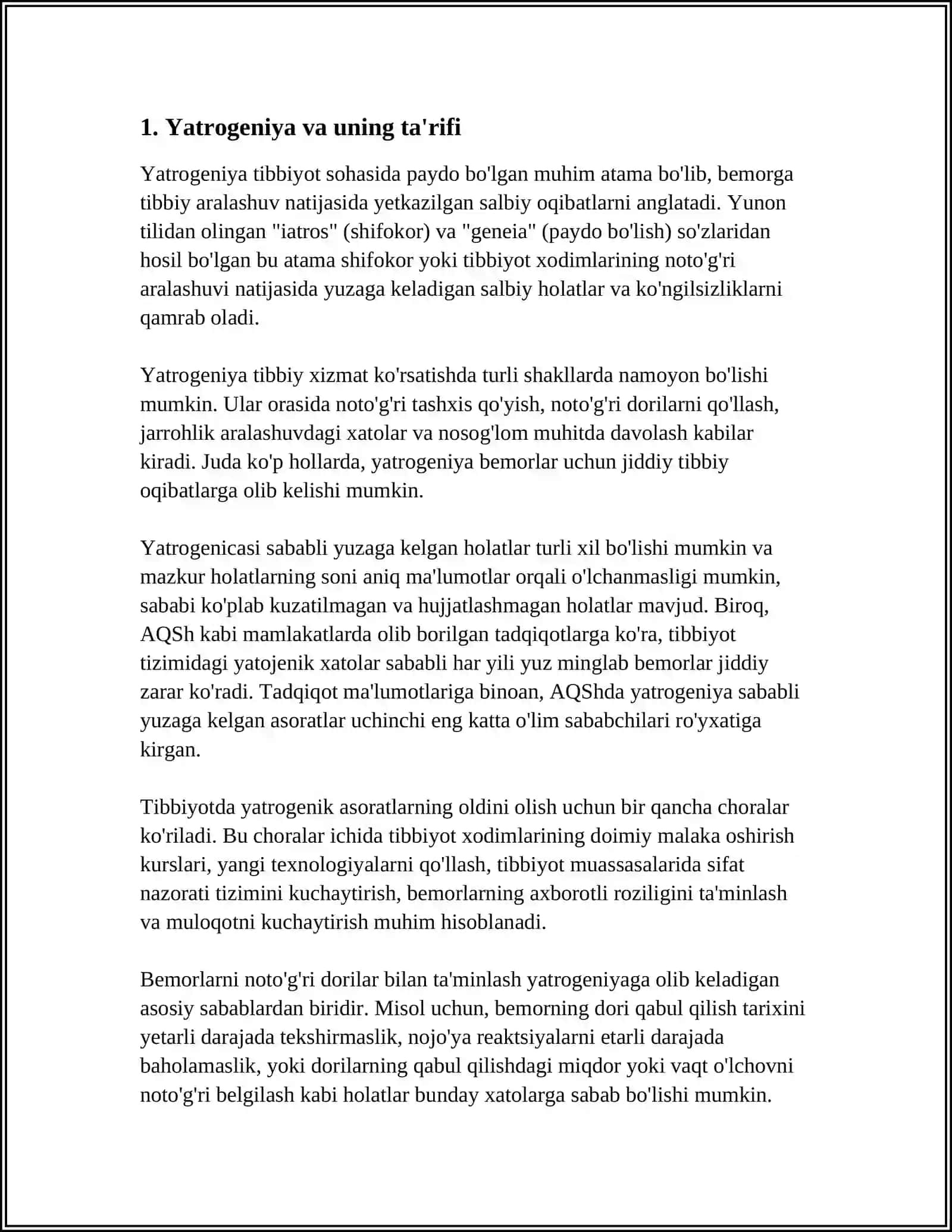 HOZIRGI ZAMON TIBBIYOTIDA YATROGENIYA MUAMMOLARI 3