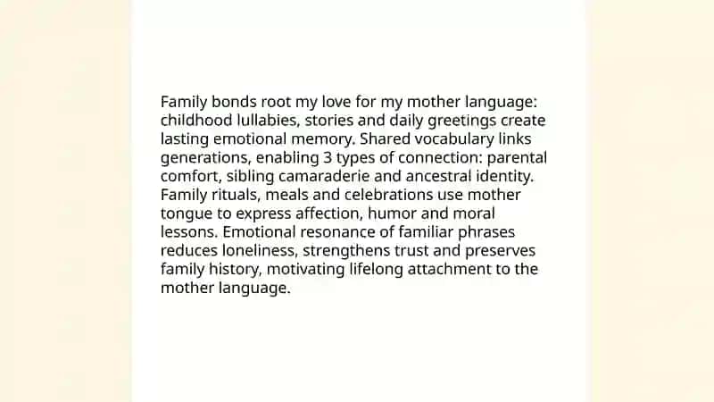 Why do I love my mother lang 3