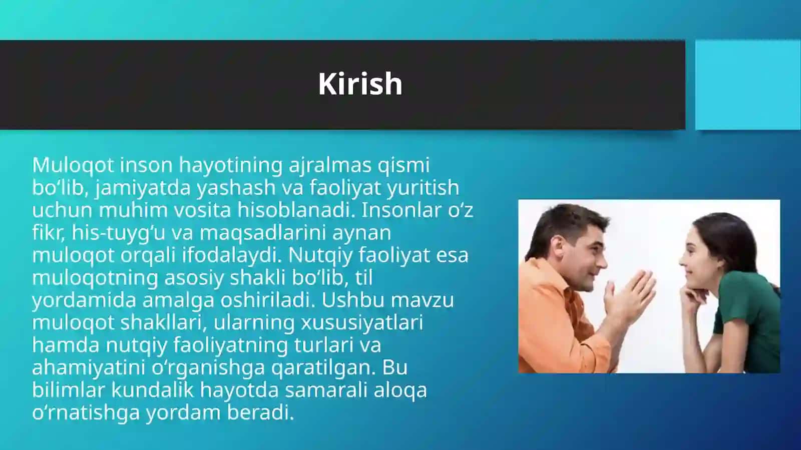 Muloqot shakllari va nutqiy faoliyat 3