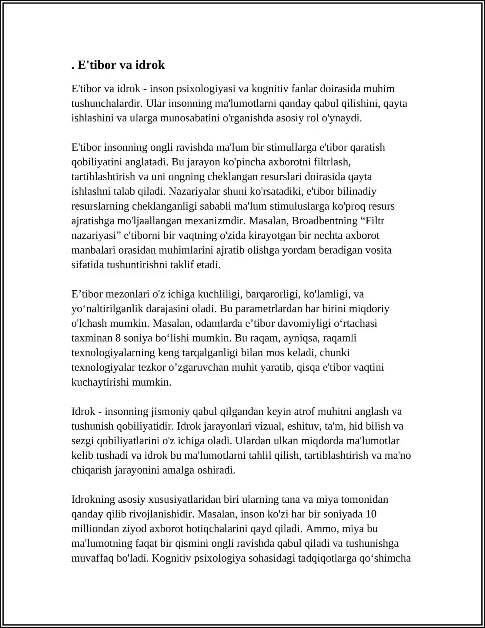 PSIXOLOGIK BILISH FAOLIYATI SIFATIDA 3