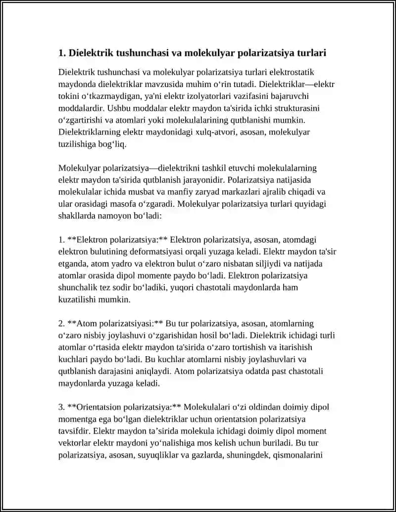 ELEKTROSTATIK MAYDONDA DIELEKTRIKLAR 3