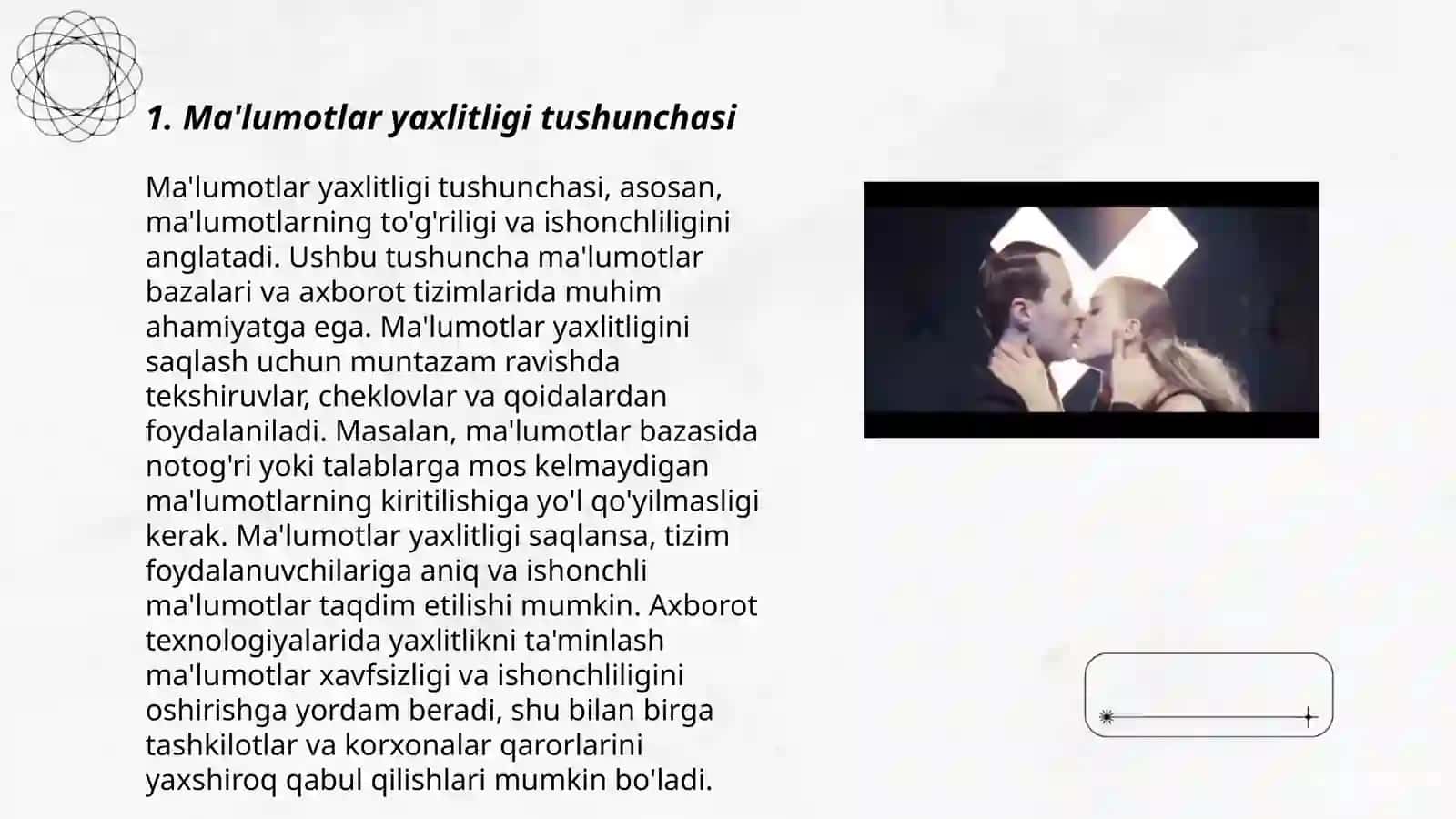 Berilganlar bazasida yaxlitlik 3