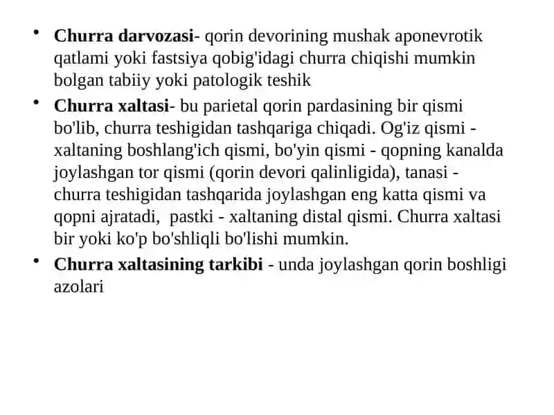 Qorin churrasi (churra abdominalis) 3