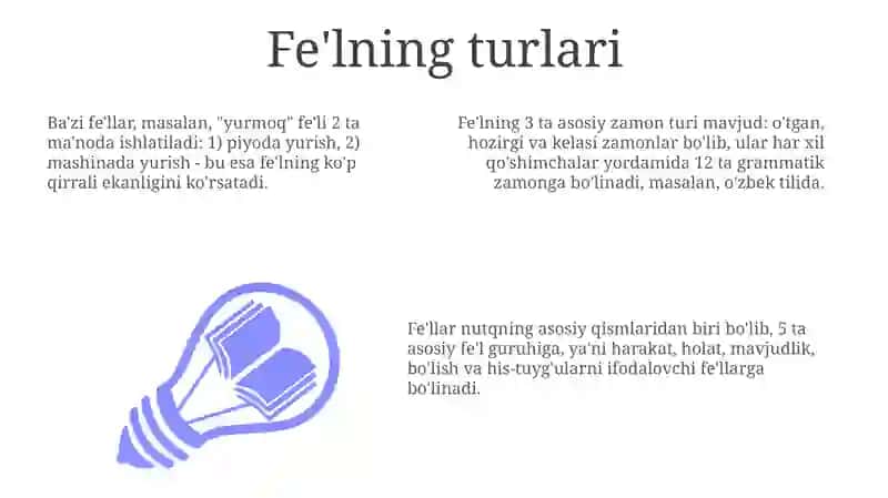 Fe'lning Turlari 3