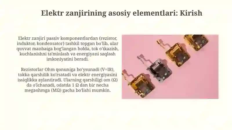 Elektr zanjirining asosiy elementlari 3