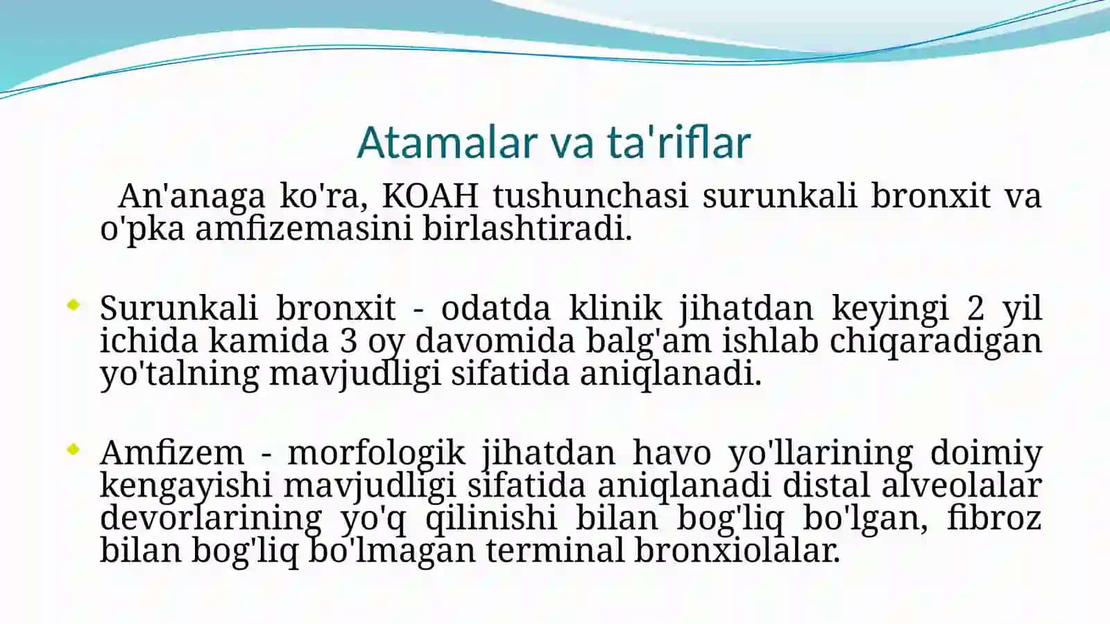 Surunkali obstruktiv o'pka kasalligi 3