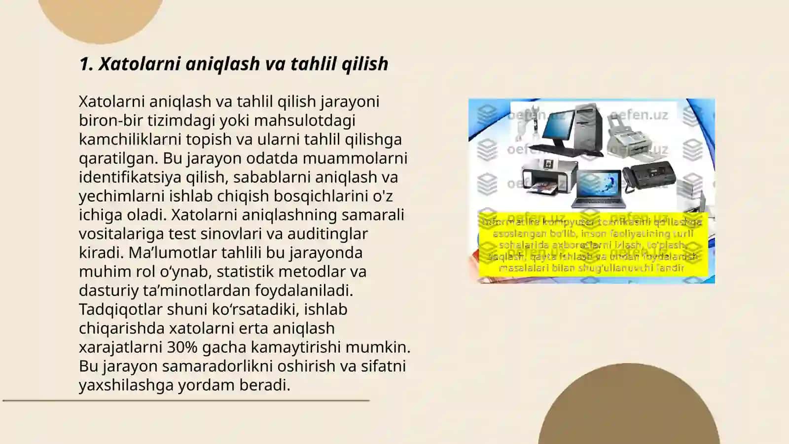Xatolarni aniqlash va tahlil qilish 3