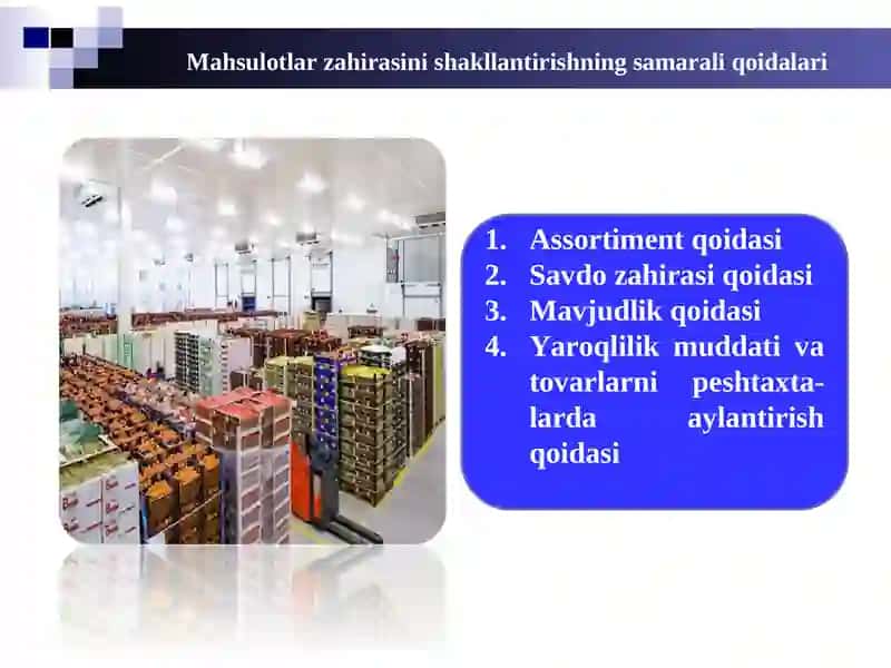 Merchendayzing standartlari va qoidalari 3