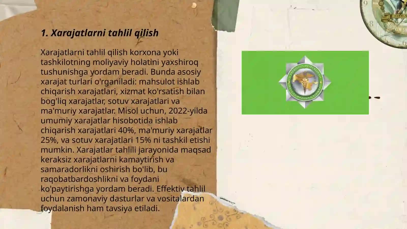 Xarajatlarni tahlil qilish 3