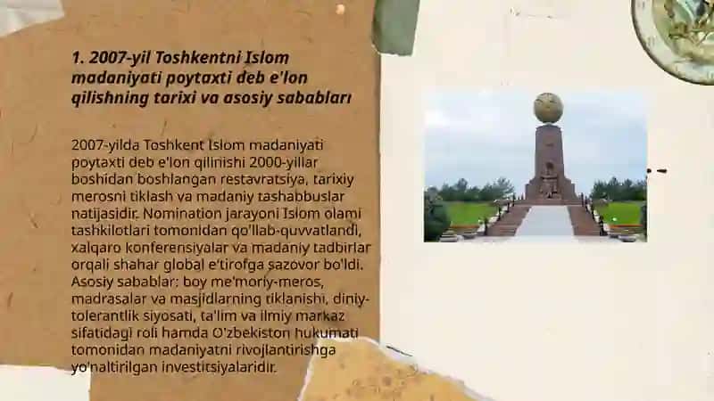 Islom madaniyati poytaxti de'balligimiz Islom madaniyati poytaxti 3
