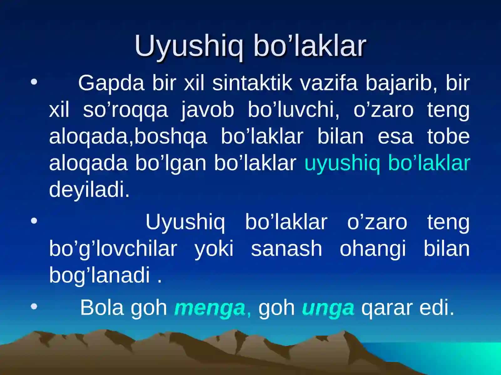 Uyushiq va ajratilgan bo’laklar 3