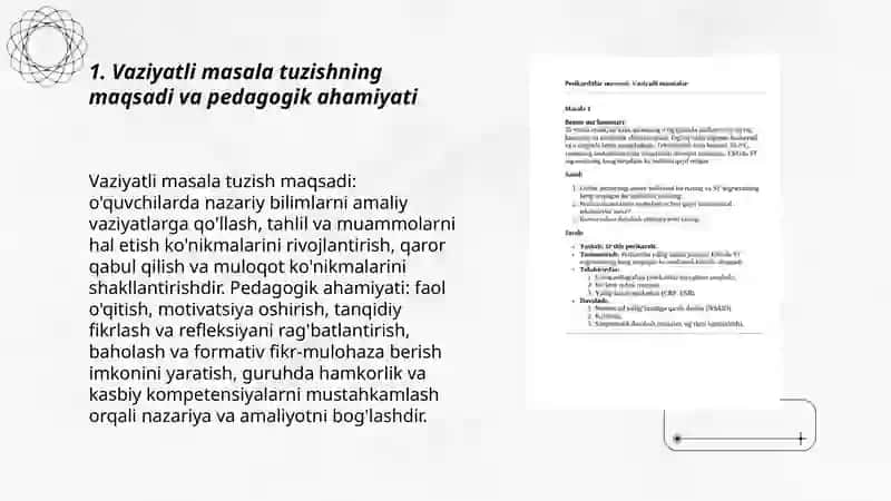Vaziyatli masalalar (kazuslar tuzish) 3