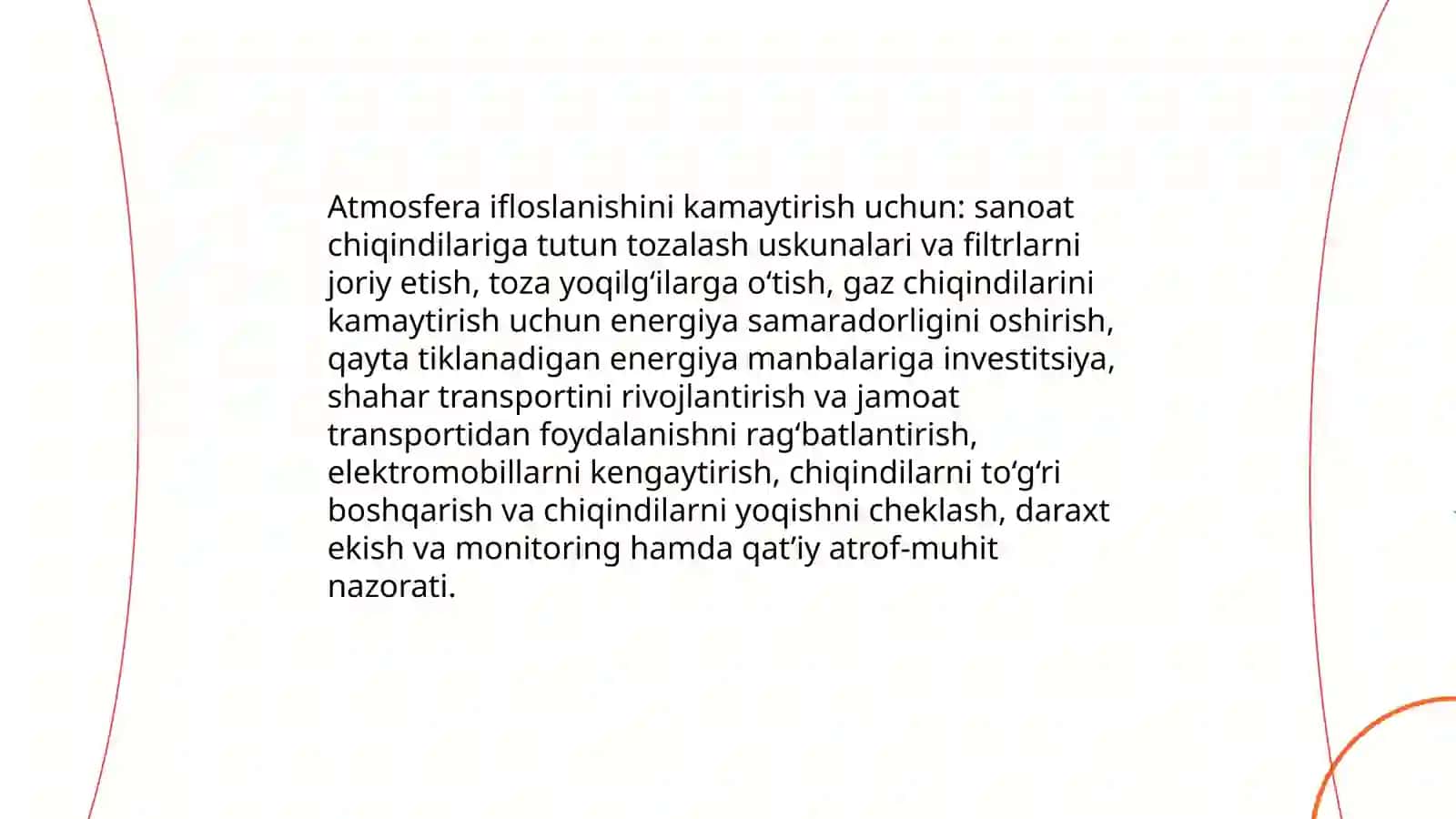 Atrof muhit muhofaza qilish vazifalari 3