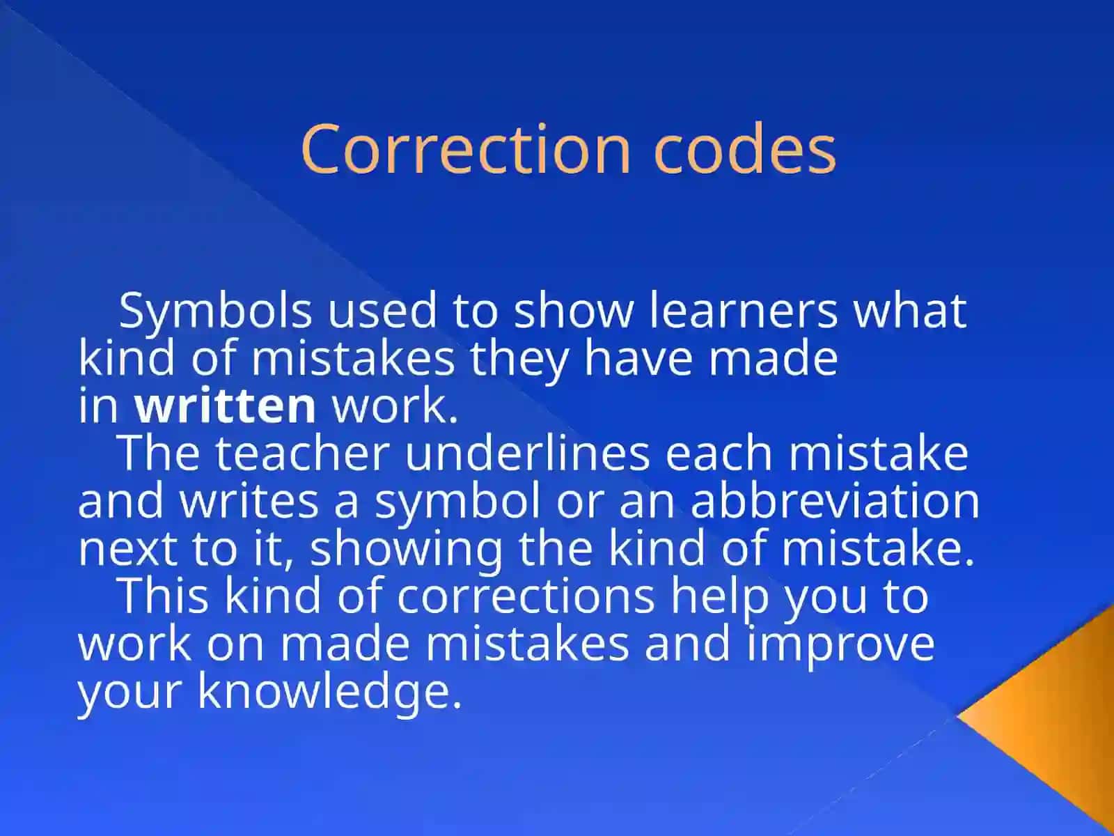 Correction codeAn Essential Part of Writing and Revision 3