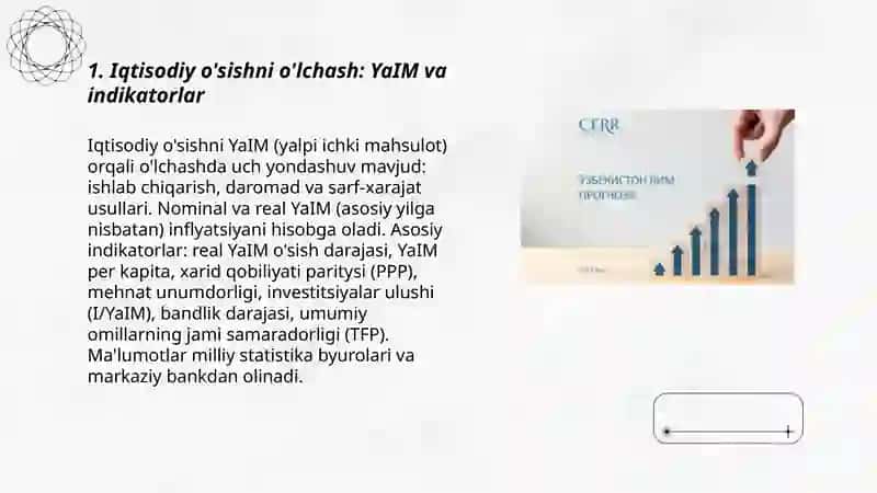 Iqtisodiy o'sishni o'lchash: YaIM va indikatorlar 3