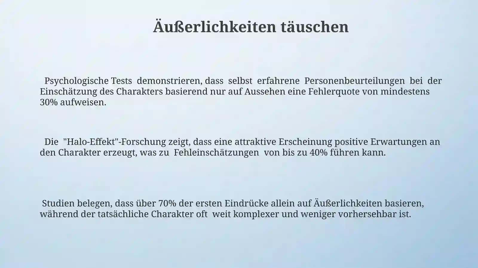 Aussehenund character 3