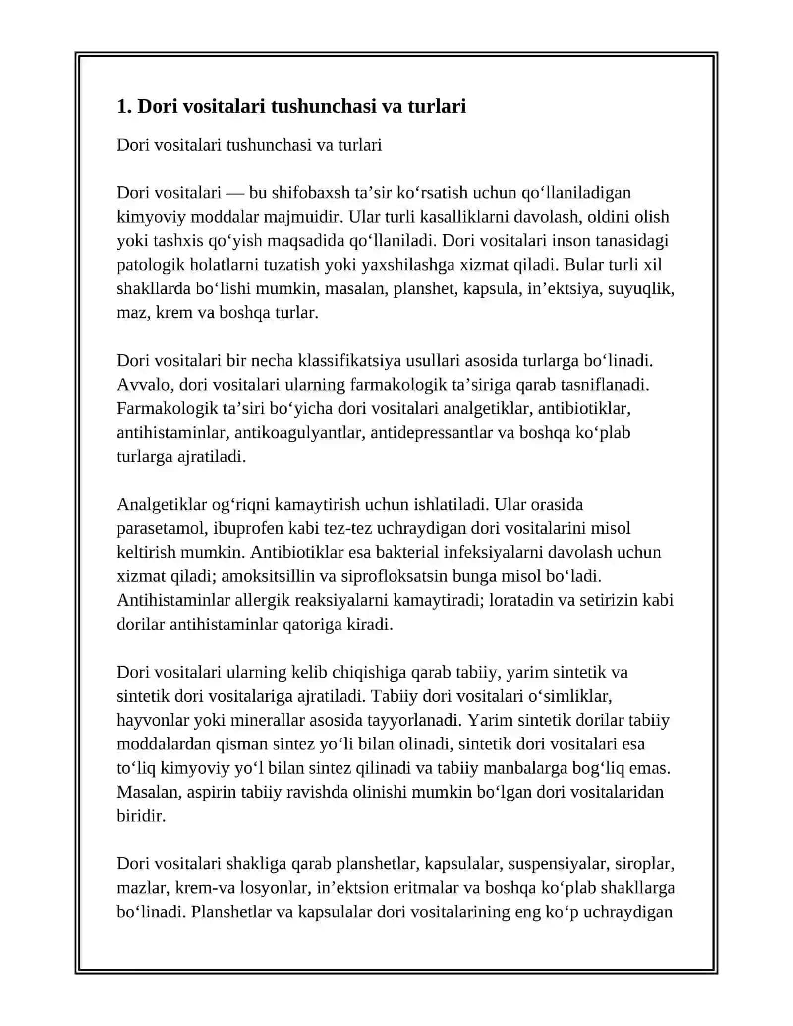 DORI VOSITALARI 3