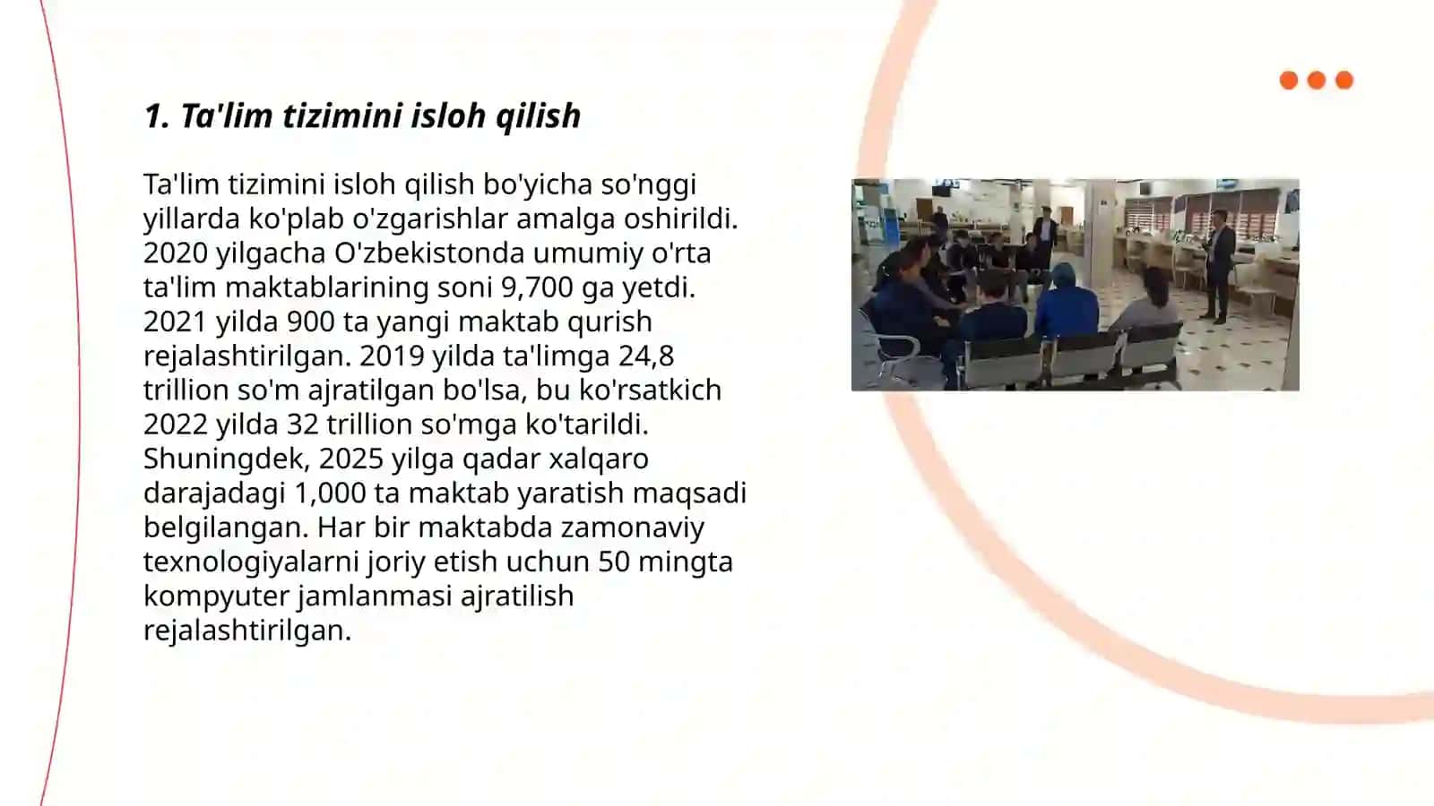Ta'lim tizimini isloh qilish 3