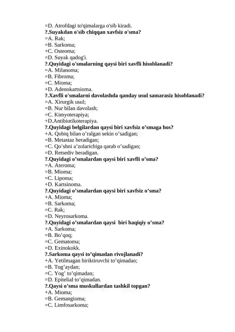xirurgiyadan test 3