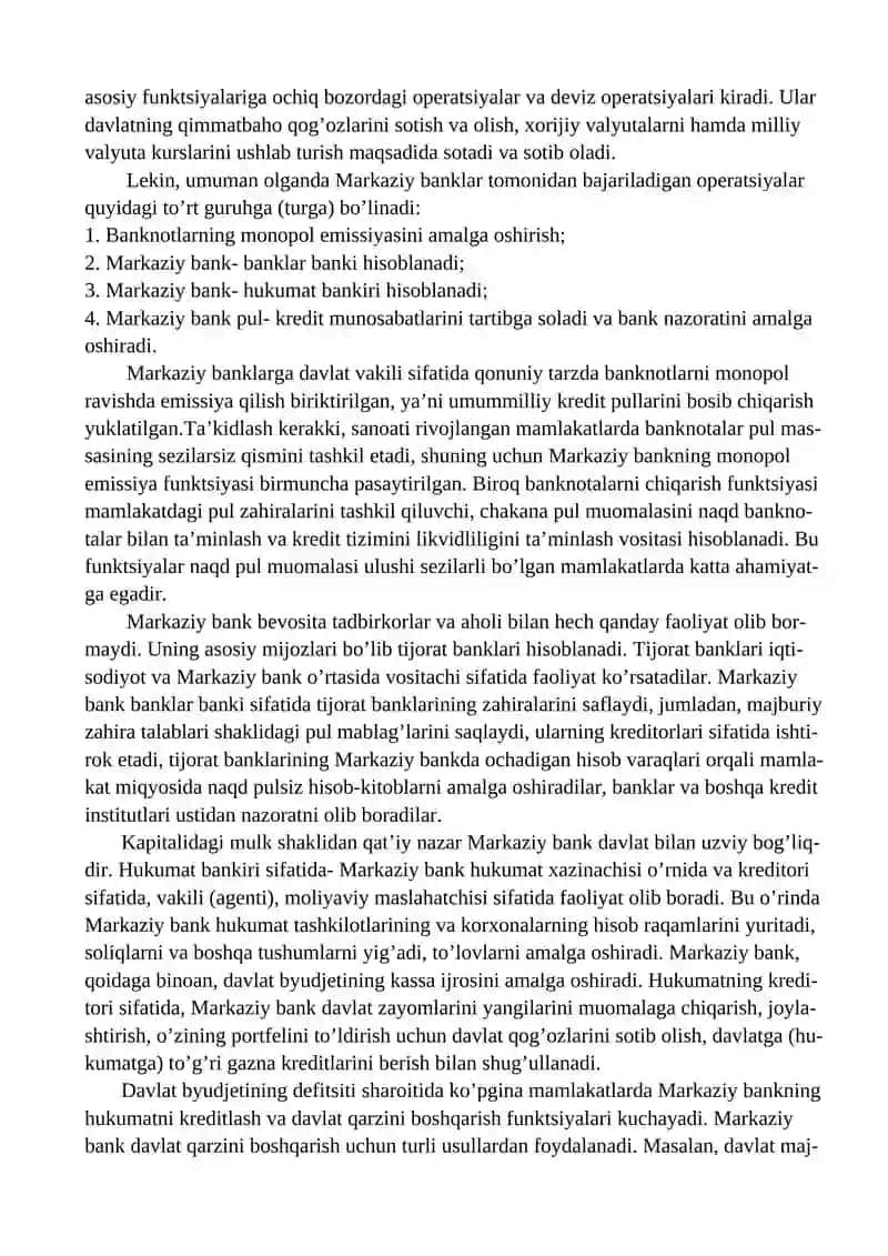 Bank tizimi. Pul kredit siyosati 3