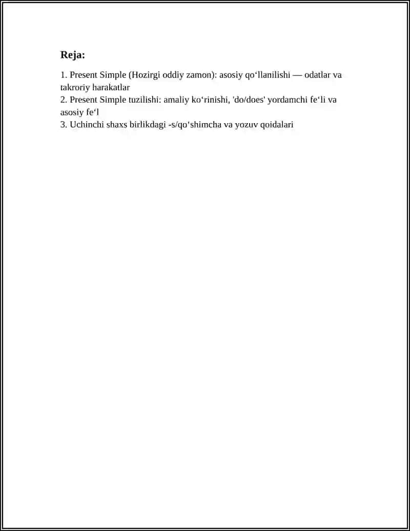 PRESENT SIMPLE, FREQUENCY OF ADVERBS, STATE VERBS AND ACTION 3