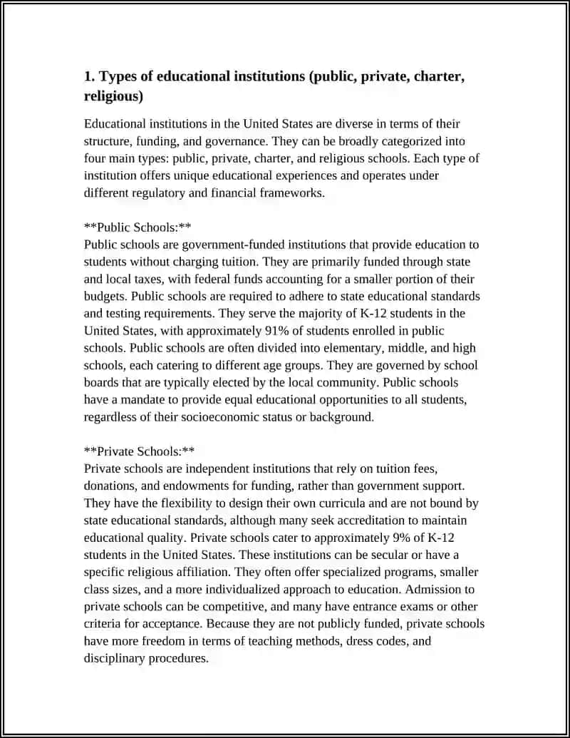 Types of Educational Institutions 3