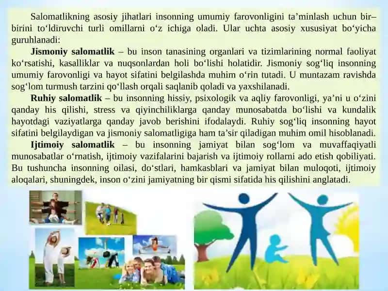 Salomatlik muammolari va tibbiy ijtimoiy xizmatlar 3