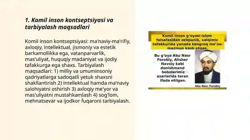 Komil insonni tarbiyalash mazmuni va yoʻllari 3