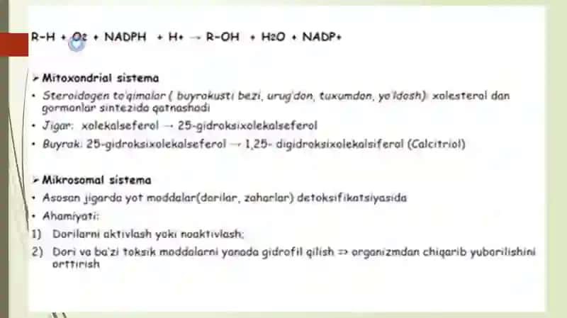 Pentoza monofosfat yo’li Lipidlarning hazmlanishi 3