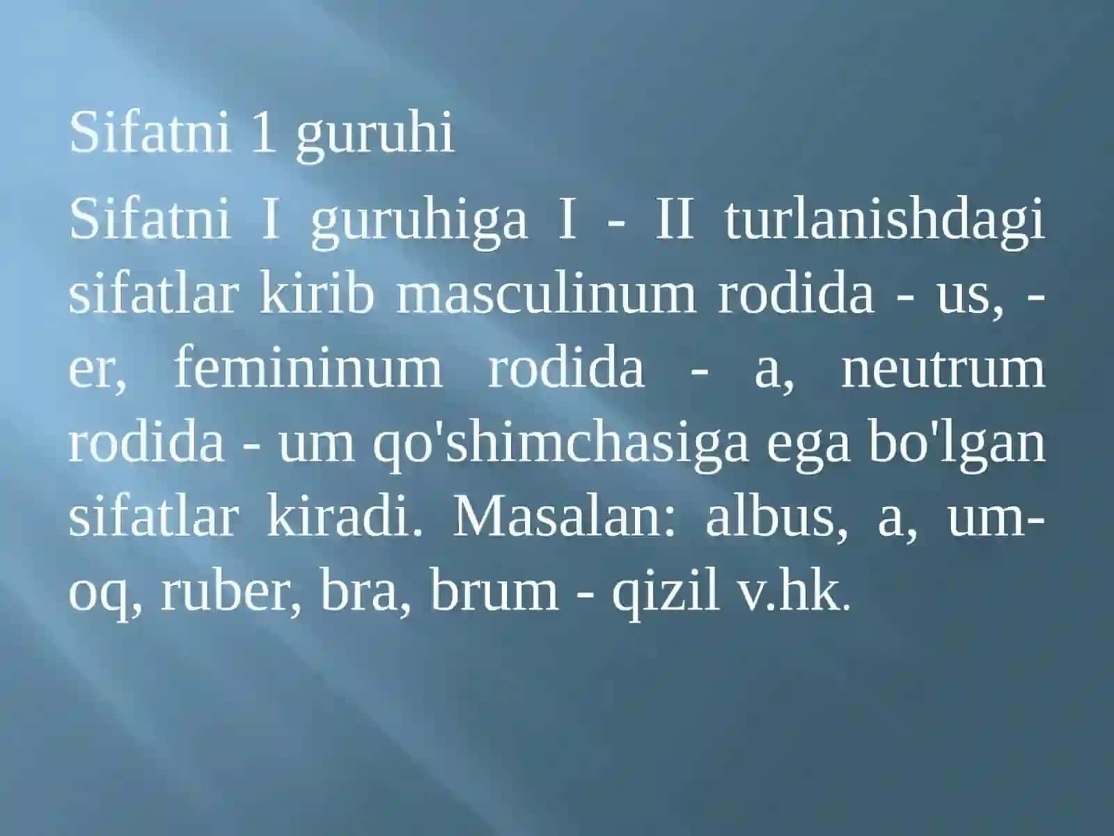 Sifatlar 3
