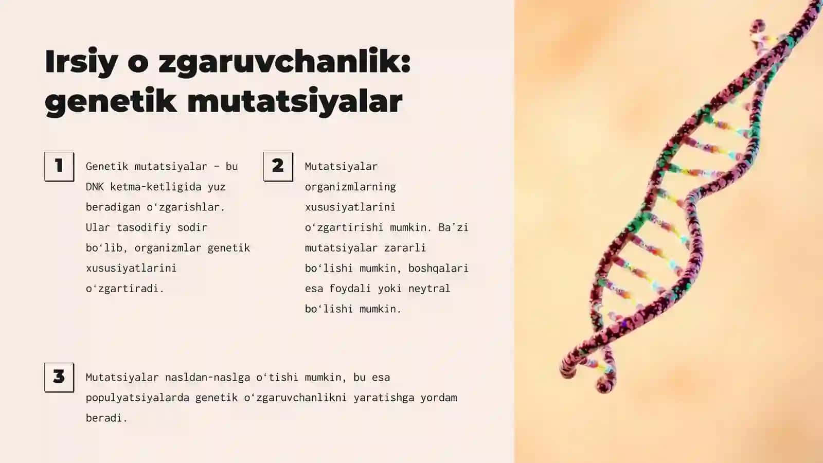 Oʻzgaruvchanlik qonuniyatlari 3