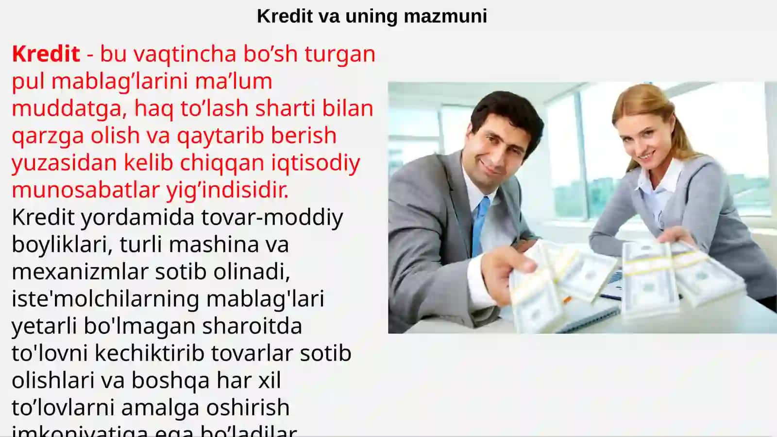 Kreditning zarurligi, mohiyati va ahamiyati 3