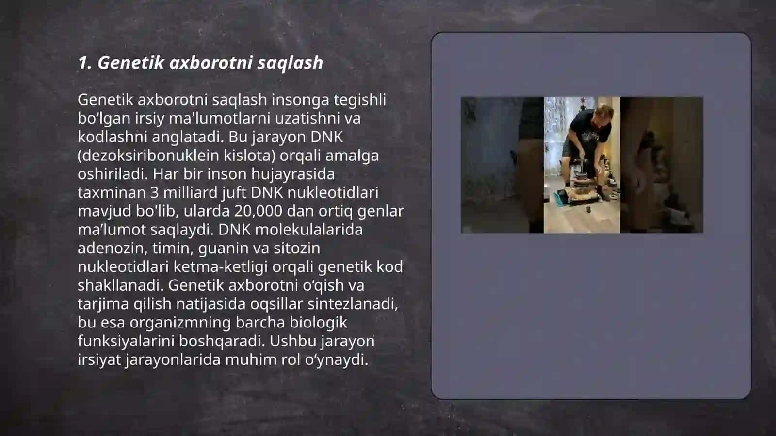 Genetik axborotni saqlash 3
