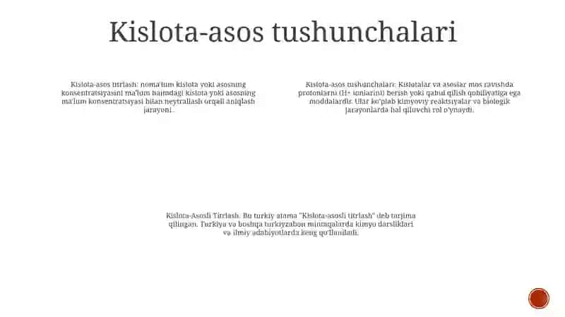Kislota-Asosli Titrlash 3