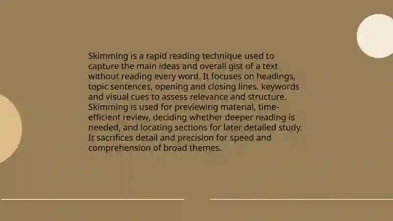 Skimming and scanning 3