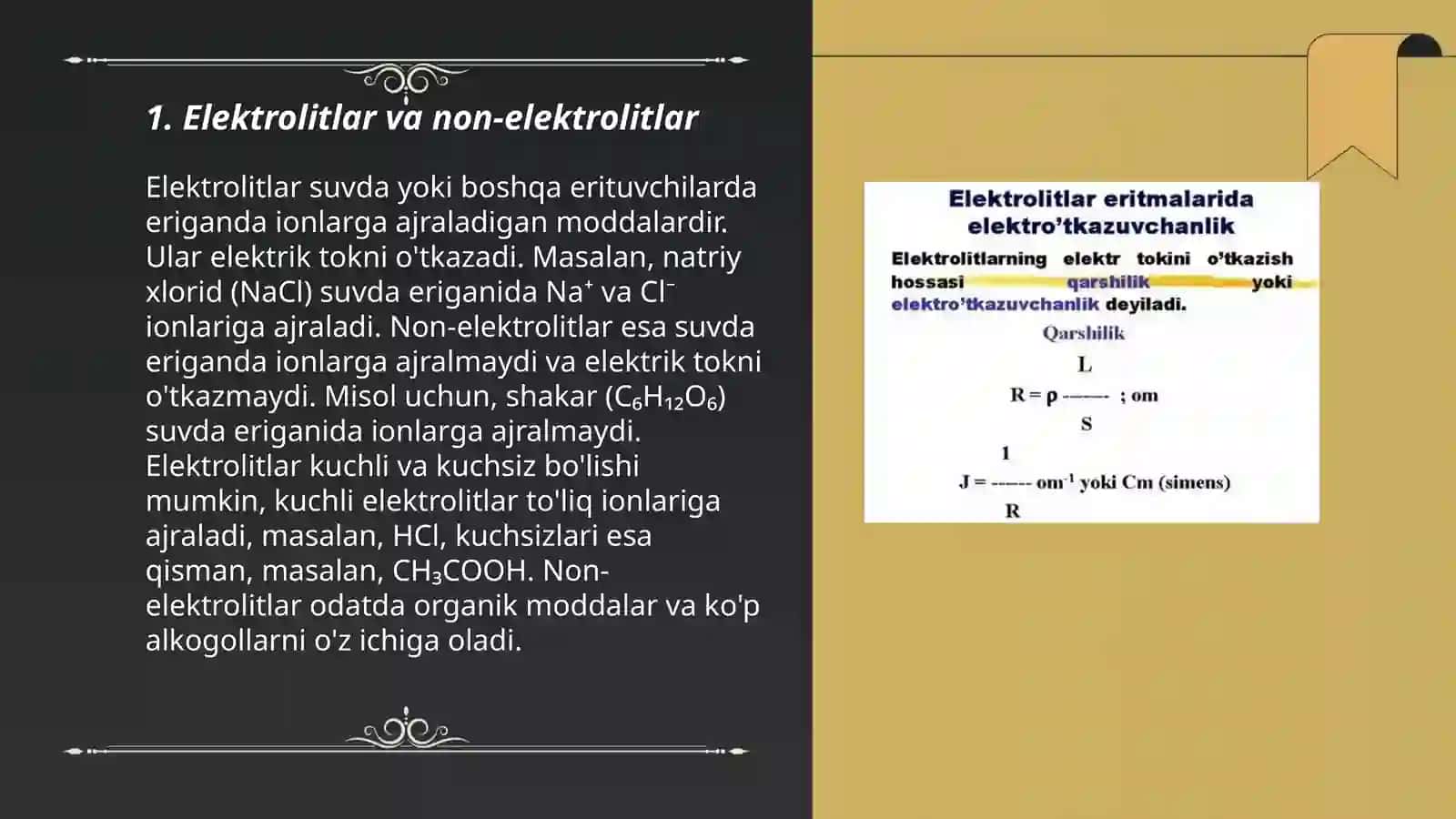 Elektrokimyo asoslari.Elektr oʻtkazuvchanlik.Konduktometriya 3