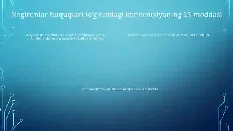 Inklyuziv Talimning Huquqiy Asoslarini Xalqaro Hujjatlarda Tahlil Qilish 3