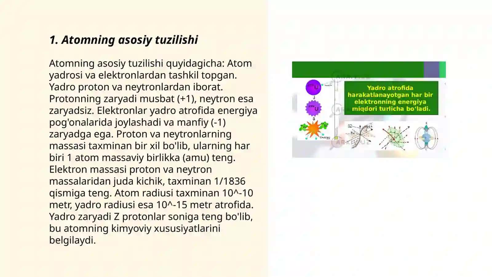 Atom tuzilishi nazariyasi 3