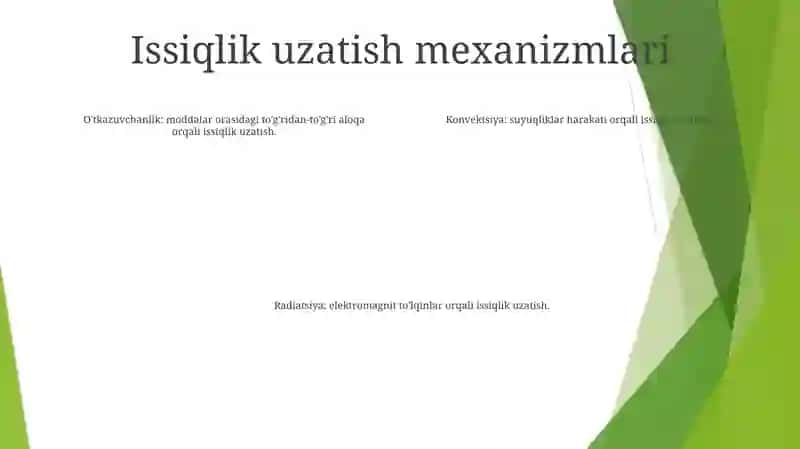 Erigan Metallarning Issiqlik Berilishi 3