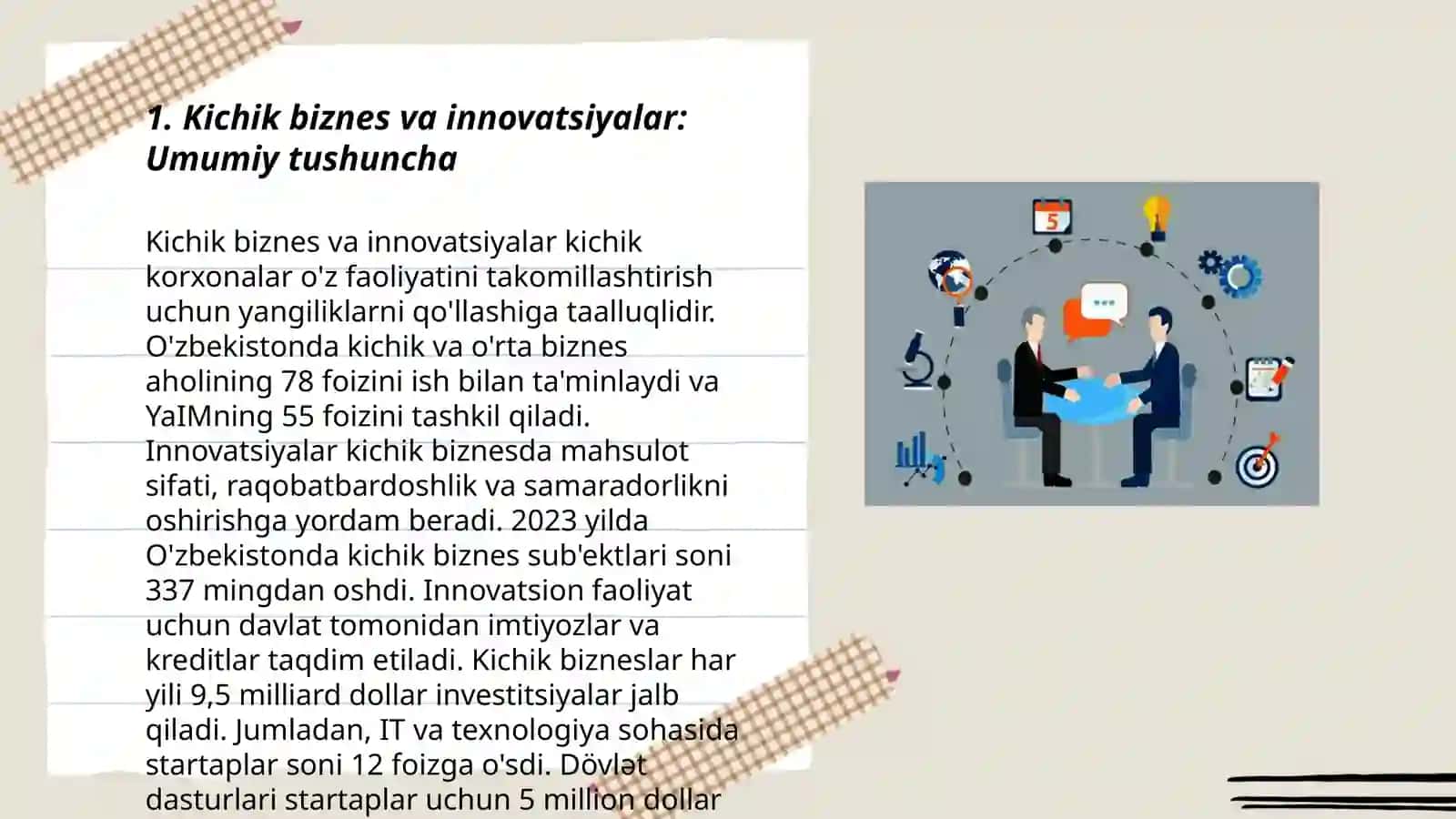 Kichik biznes sohasida innovatsityalarni moliyalashtirish 3