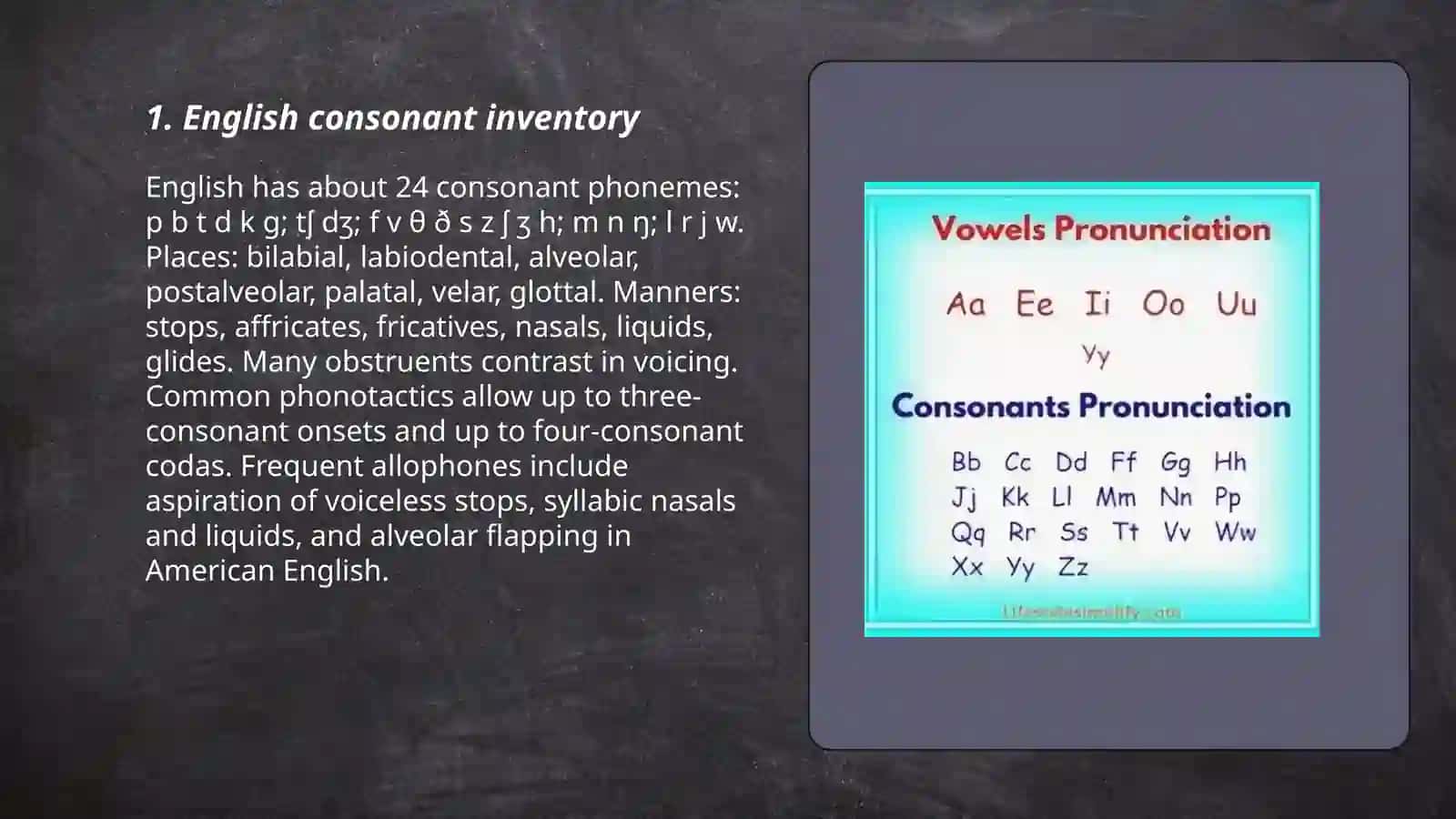 English consonant system 3