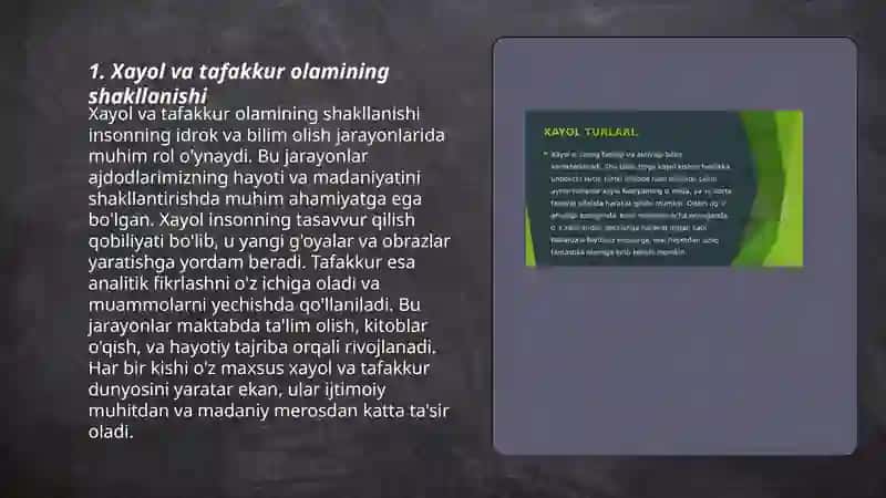Xayolning rivojlanishi 3
