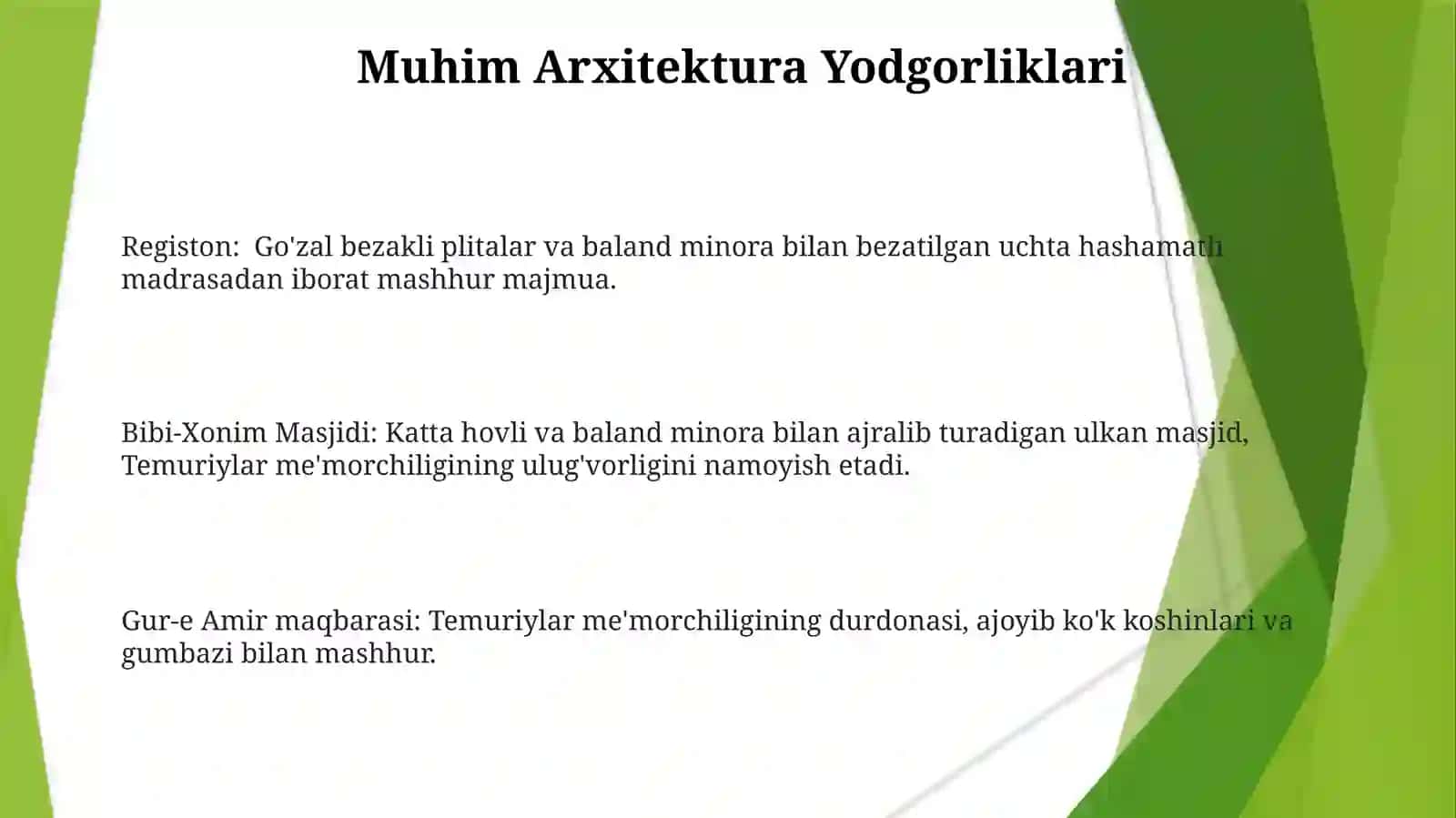 Amir Temurdavrivame’morchiligi 3