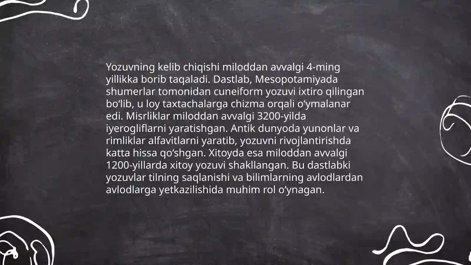 Yozuvning tarixiy va zamonaviy turlari 3