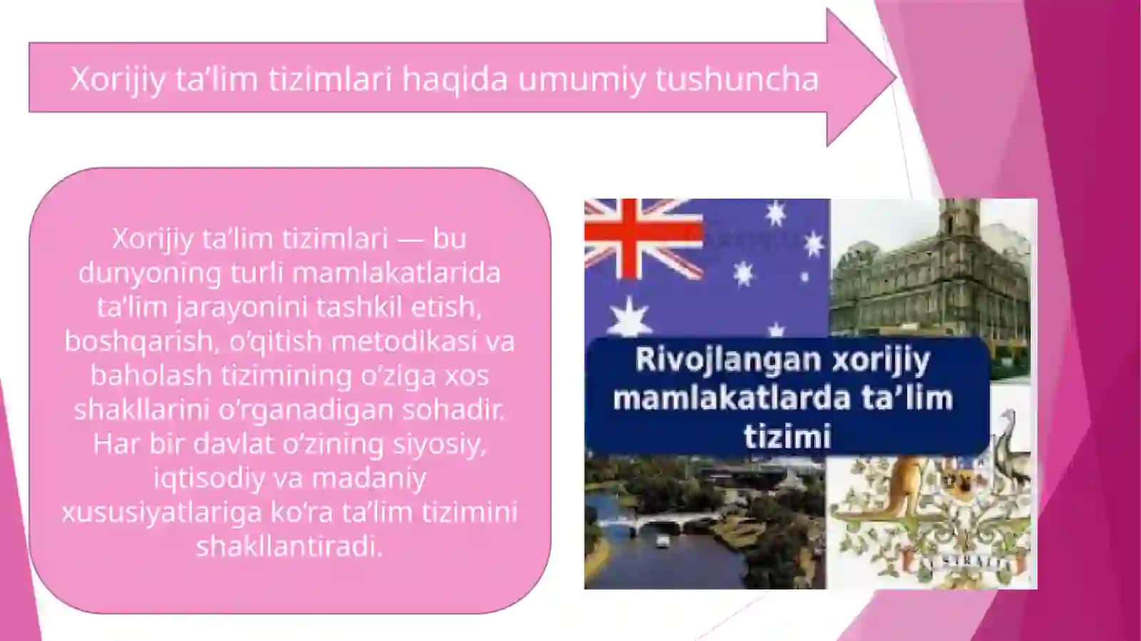 Xorijiy ta’lim tizimlari xususiyatlari 3