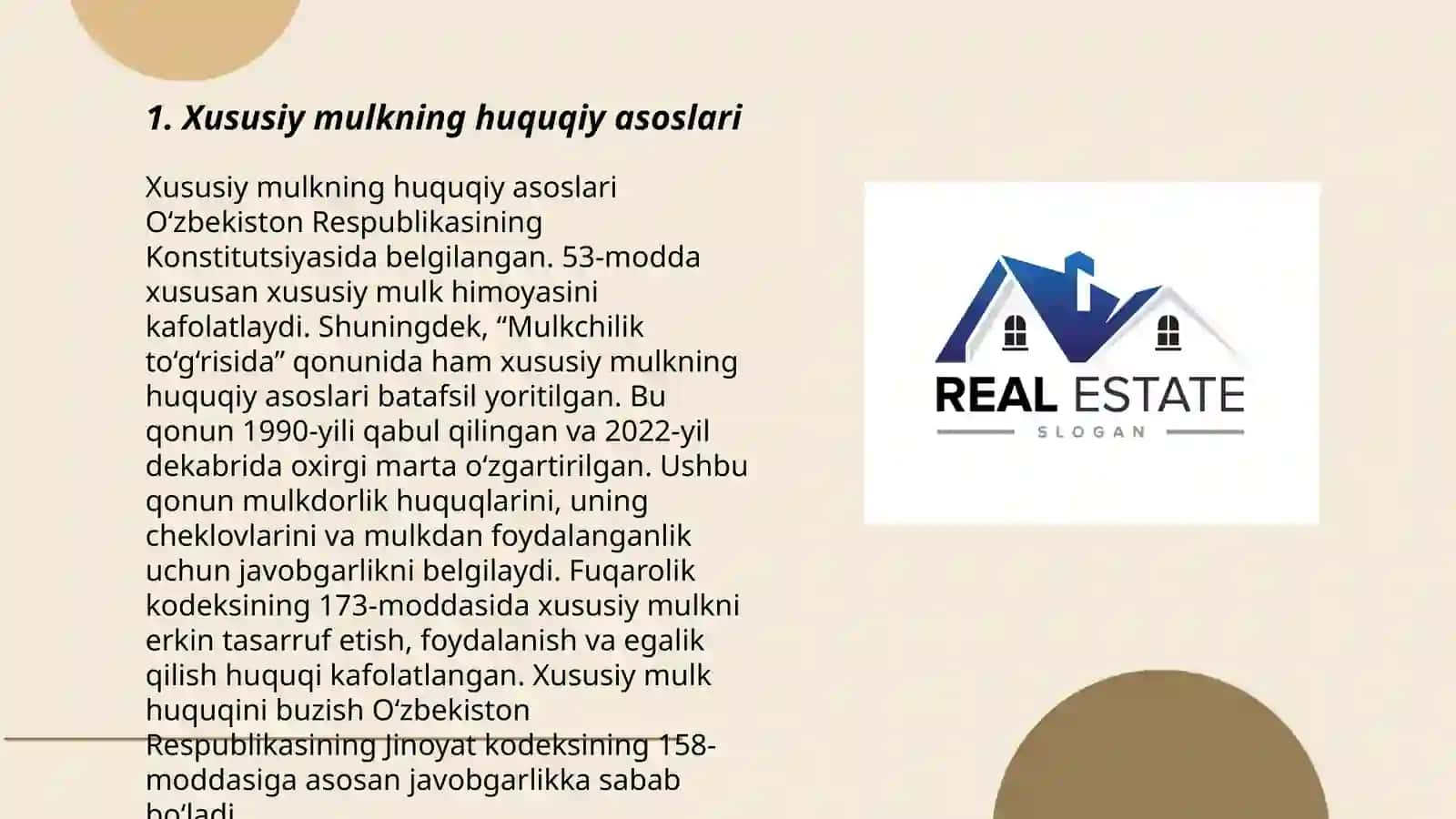 Xususiy mulkning huquqiy asoslari 3